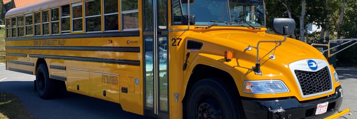 School bus of the town of Carrabassett Valley